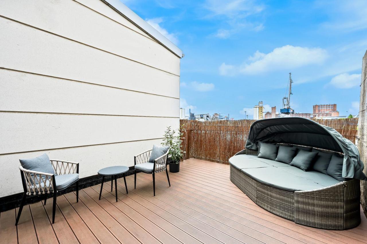 曼海姆Lit Living - Luxus Loft - Box Spring - Air Con - Bbq - Panorama公寓 外观 照片